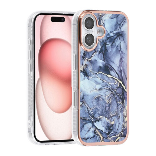 TUNIQ TUNIQ iPhone 16 Backcover hoesje Silicone - Marble Grey