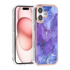 TUNIQ iPhone 16 Back cover case - Silicone - Marble Purple
