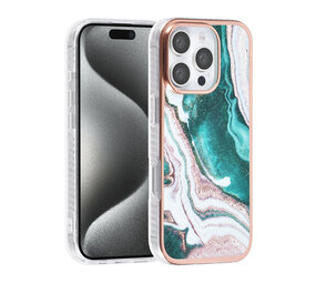 TUNIQ TUNIQ iPhone 16 Pro Back-Cover hul - Silicone - Marble Green