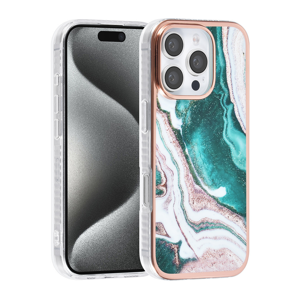 TUNIQ TUNIQ iPhone 16 Pro Backcover hoesje Silicone - Marble Green