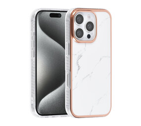 TUNIQ TUNIQ iPhone 16 Pro Back cover coque Silicone - Marble