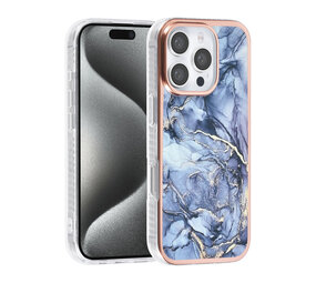 TUNIQ TUNIQ iPhone 16 Pro Back-Cover hul - Silicone - Marble Grey