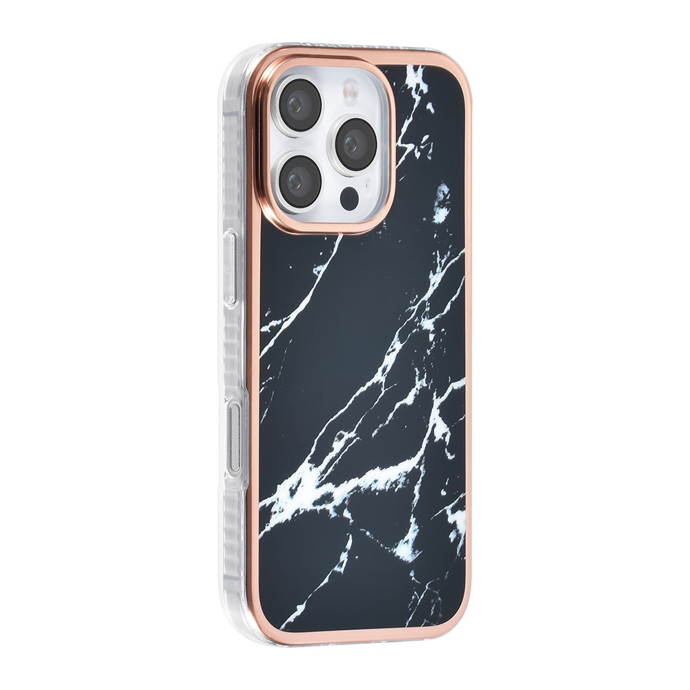 TUNIQ TUNIQ iPhone 16 Pro Backcover hoesje Silicone - Marble Black, foto 2 van 4