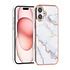 TUNIQ iPhone 16 Plus Backcover hoesje Silicone - Marble White