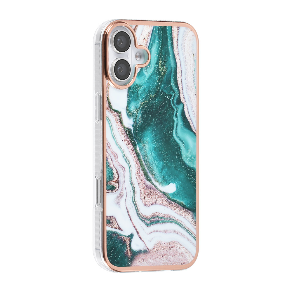 TUNIQ TUNIQ iPhone 16 Plus Backcover hoesje Silicone - Marble Green, foto 2 van 4