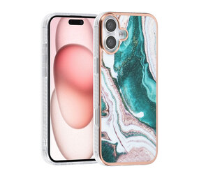TUNIQ TUNIQ iPhone 16 Plus Back cover case - Silicone - Marble Green