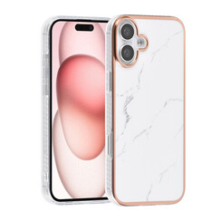 TUNIQ iPhone 16 Plus Back-Cover hul - Silicone - Marble