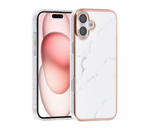 TUNIQ TUNIQ iPhone 16 Plus Back-Cover hul - Silicone - Marble