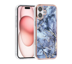 TUNIQ TUNIQ iPhone 16 Plus Back-Cover hul - Silicone - Marble Grey