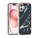 TUNIQ TUNIQ iPhone 16 Plus Back cover coque Silicone - Marble Black TUNIQ TUNIQ iPhone 16 Plus Back cover coque Silicone - Marble Black