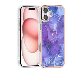 TUNIQ TUNIQ iPhone 16 Plus Back cover case - Silicone - Marble Purple