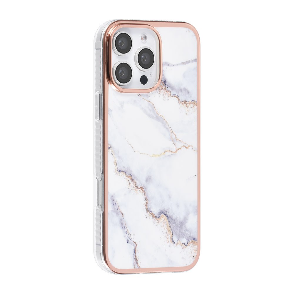 TUNIQ TUNIQ iPhone 16 Pro Max Backcover hoesje Silicone - Marble White, foto 2 van 4