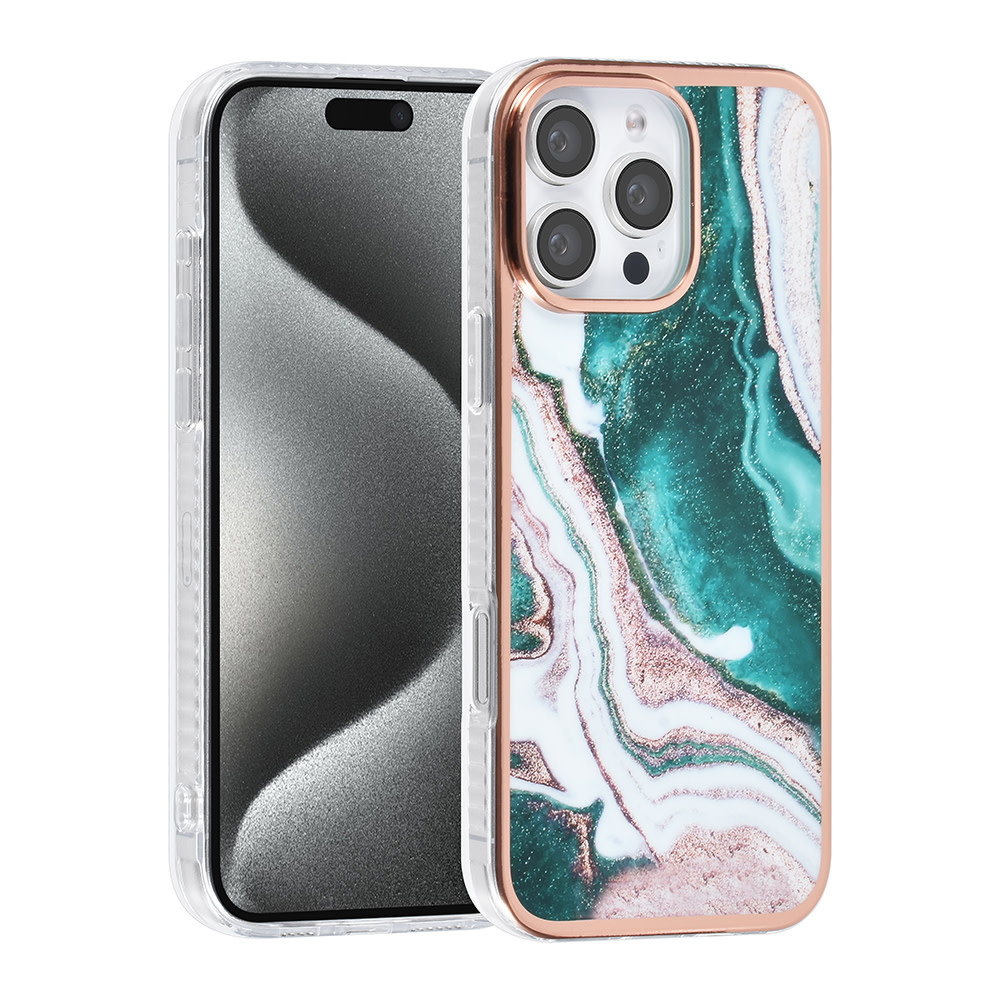 TUNIQ TUNIQ iPhone 16 Pro Max Backcover hoesje Silicone - Marble Green