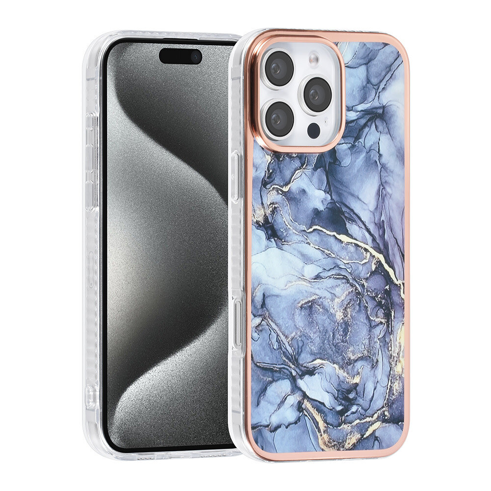TUNIQ TUNIQ iPhone 16 Pro Max Back cover coque Silicone - Marble Grey TUNIQ TUNIQ iPhone 16 Pro Max Back cover coque Silicone - Marble Grey