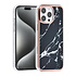 TUNIQ iPhone 16 Pro Max Back-Cover hul - Silicone - Marble Black