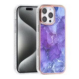 TUNIQ TUNIQ iPhone 16 Pro Max Back cover coque Silicone - Marble Purple TUNIQ TUNIQ iPhone 16 Pro Max Back cover coque Silicone - Marble Purple