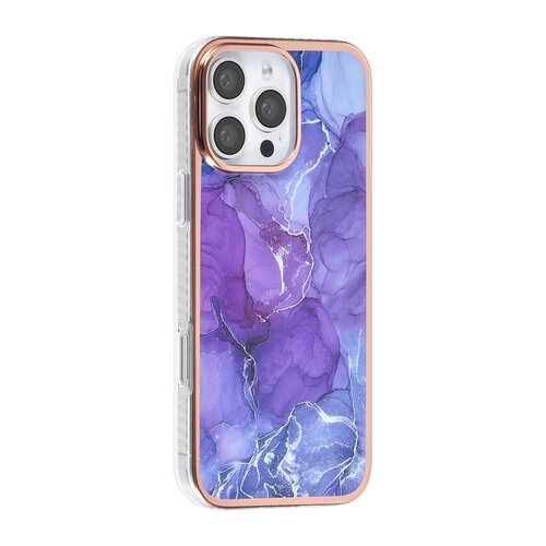 TUNIQ TUNIQ iPhone 16 Pro Max Back cover case - Silicone - Marble Purple