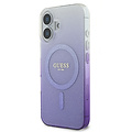 Guess Guess iPhone 16 Back cover case - Magsafe IML glitter gradient - Purple