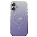 Guess Guess iPhone 16 Back cover case - Magsafe IML glitter gradient - Purple