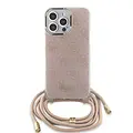 Guess Guess iPhone 16 Pro Back cover case - Crossbody cord 4G print - Pink