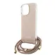 Guess Guess iPhone 16 Back cover coque Crossbody cord 4G print - Rose Guess Guess iPhone 16 Back cover coque Crossbody cord 4G print - Rose