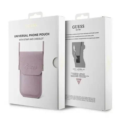 Guess Guess Wallet bag Wallet tas Embossed Logo - Roze Guess Guess Wallet bag Wallet tas Embossed Logo - Roze