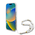 Guess Guess iPhone 16 Pro Max Back-Cover hul - Magsafe ML Glitter with pearl strap - Transparent