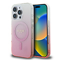 Guess Guess iPhone 16 Pro Back cover coque Magsafe IML glitter gradient - Rose
