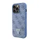 Guess Guess iPhone 13 Pro Max Back cover case - Metal logo strass crossbody - Blue Guess Guess iPhone 13 Pro Max Back cover case - Metal logo strass crossbody - Blue