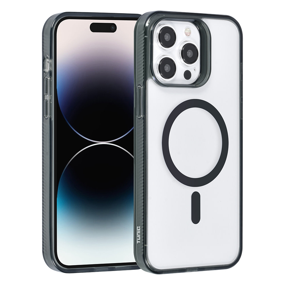 TUNIQ TUNIQ iPhone 14 Pro Max Backcover hoesje Magsafe silicone - Zwart