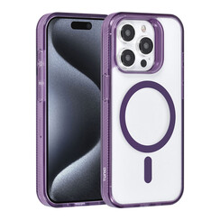 TUNIQ iPh 15 Pro Back cover coque Magsafe silicone - Violet