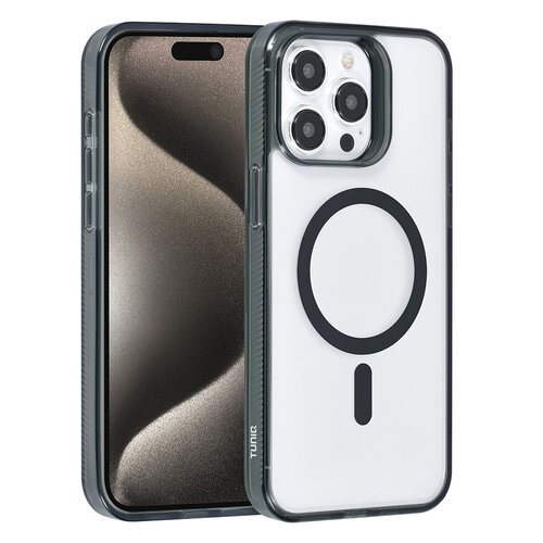 TUNIQ TUNIQ iPhone 15 Pro Max Backcover hoesje Magsafe silicone - Zwart