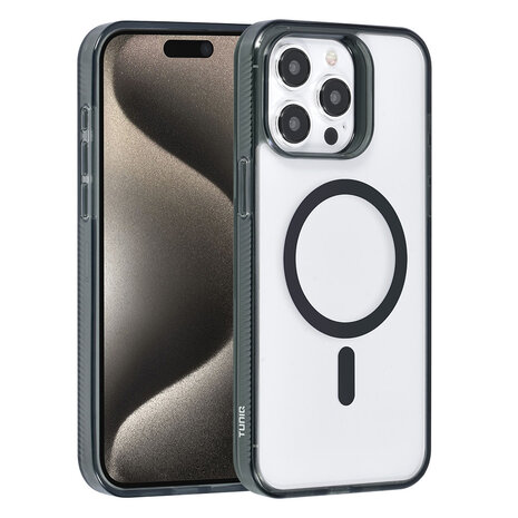 TUNIQ TUNIQ iPhone 15 Pro Max Back cover coque Magsafe silicone - Noir TUNIQ TUNIQ iPhone 15 Pro Max Back cover coque Magsafe silicone - Noir