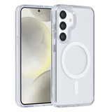 TUNIQ TUNIQ Galaxy S24 Backcover hoesje Magsafe silicone - Wit TUNIQ TUNIQ Galaxy S24 Backcover hoesje Magsafe silicone - Wit