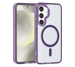 TUNIQ TUNIQ Galaxy S24 Back-Cover hul - Magsafe silicone - Lila TUNIQ TUNIQ Galaxy S24 Back-Cover hul - Magsafe silicone - Lila