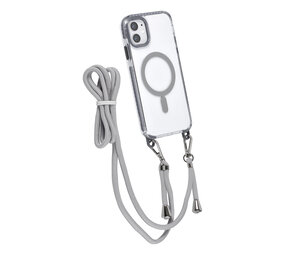 TUNIQ TUNIQ iPhone 11 Back cover coque neck cord - magsafe - Gris TUNIQ TUNIQ iPhone 11 Back cover coque neck cord - magsafe - Gris