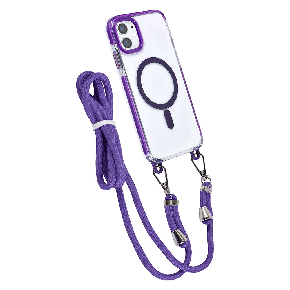 TUNIQ TUNIQ iPhone 11 Back cover case - neck cord - magsafe - Purple TUNIQ TUNIQ iPhone 11 Back cover case - neck cord - magsafe - Purple
