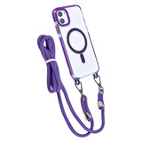 TUNIQ TUNIQ iPhone 11 Backcover hoesje neck cord - magsafe - Paars TUNIQ TUNIQ iPhone 11 Backcover hoesje neck cord - magsafe - Paars