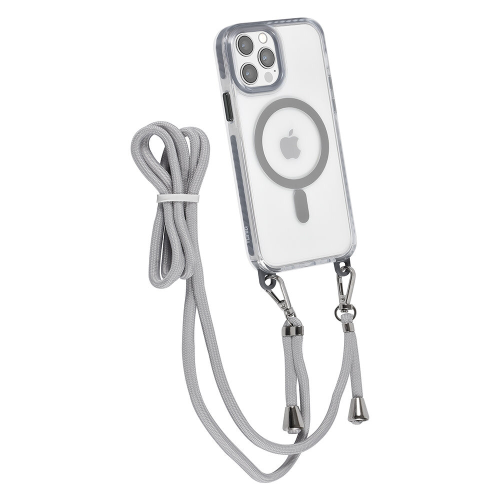 TUNIQ TUNIQ iPhone 12/12 Pro Back cover coque neck cord - magsafe - Gris TUNIQ TUNIQ iPhone 12/12 Pro Back cover coque neck cord - magsafe - Gris