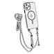 TUNIQ TUNIQ iPhone 12/12 Pro Backcover hoesje neck cord - magsafe - Grijs TUNIQ TUNIQ iPhone 12/12 Pro Backcover hoesje neck cord - magsafe - Grijs