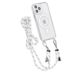 TUNIQ TUNIQ iPhone 12/12 Pro Back cover case - neck cord - magsafe - White TUNIQ TUNIQ iPhone 12/12 Pro Back cover case - neck cord - magsafe - White