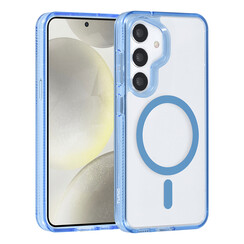 TUNIQ Galaxy S24 Back cover coque Magsafe silicone - Bleu