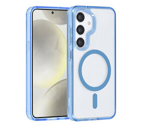 TUNIQ TUNIQ Galaxy S24 Back-Cover hul - Magsafe silicone - Blau TUNIQ TUNIQ Galaxy S24 Back-Cover hul - Magsafe silicone - Blau