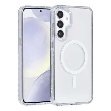 TUNIQ TUNIQ Galaxy S24 Plus Backcover hoesje Magsafe silicone - Wit TUNIQ TUNIQ Galaxy S24 Plus Backcover hoesje Magsafe silicone - Wit