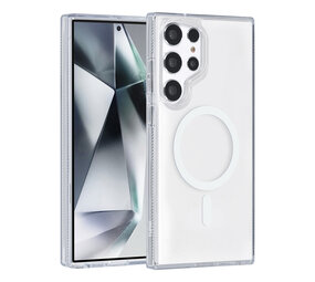 TUNIQ TUNIQ Galaxy S24 Ultra Back-Cover hul - Magsafe silicone - Weiß TUNIQ TUNIQ Galaxy S24 Ultra Back-Cover hul - Magsafe silicone - Weiß