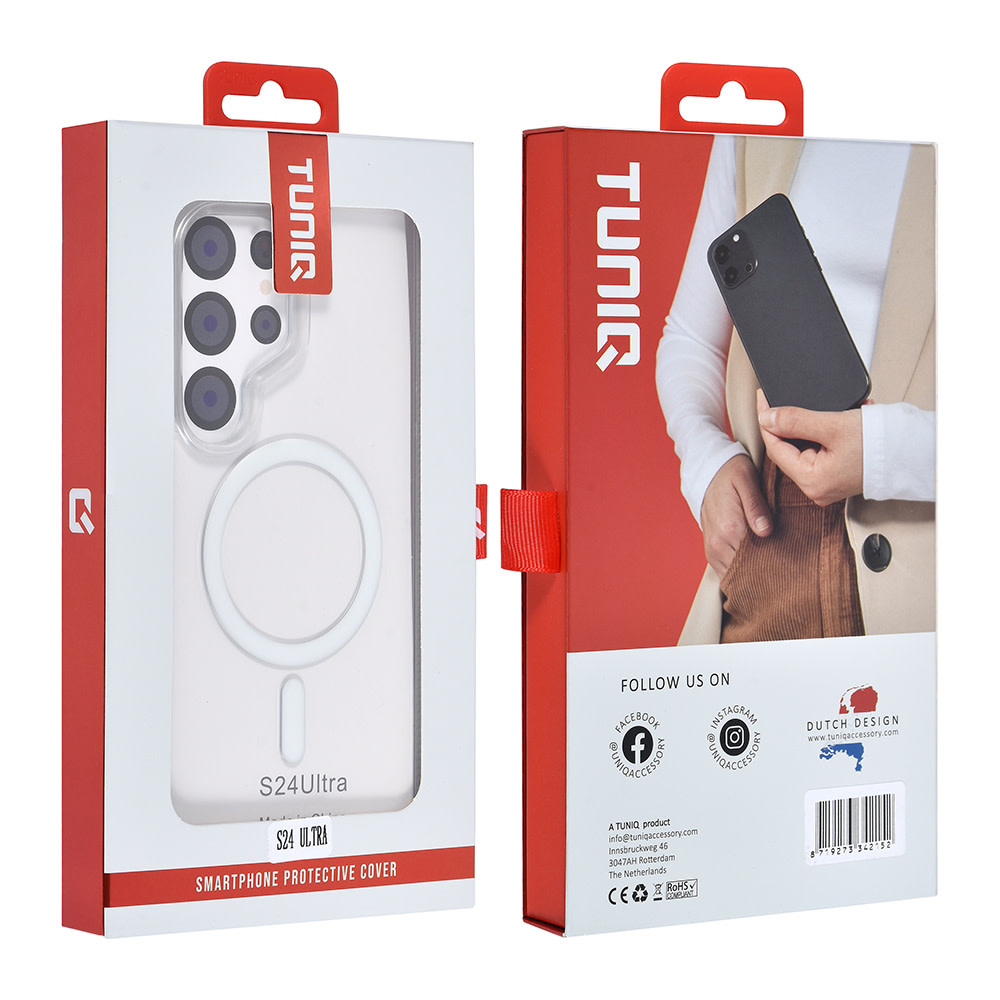 TUNIQ TUNIQ Galaxy S24 Ultra Backcover hoesje Magsafe silicone - Wit, foto 4 van 6