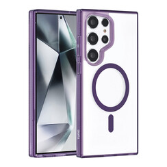 TUNIQ Galaxy S24 Ultra Back cover coque Magsafe silicone - Violet