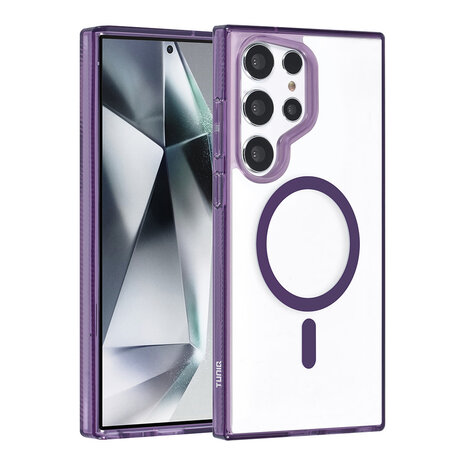TUNIQ TUNIQ Galaxy S24 Ultra Back cover case - Magsafe silicone - Purple TUNIQ TUNIQ Galaxy S24 Ultra Back cover case - Magsafe silicone - Purple