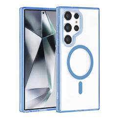 TUNIQ Galaxy S24 Ultra Back cover case - Magsafe silicone - Blue
