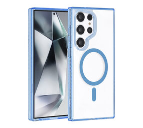 TUNIQ TUNIQ Galaxy S24 Ultra Back-Cover hul - Magsafe silicone - Blau TUNIQ TUNIQ Galaxy S24 Ultra Back-Cover hul - Magsafe silicone - Blau